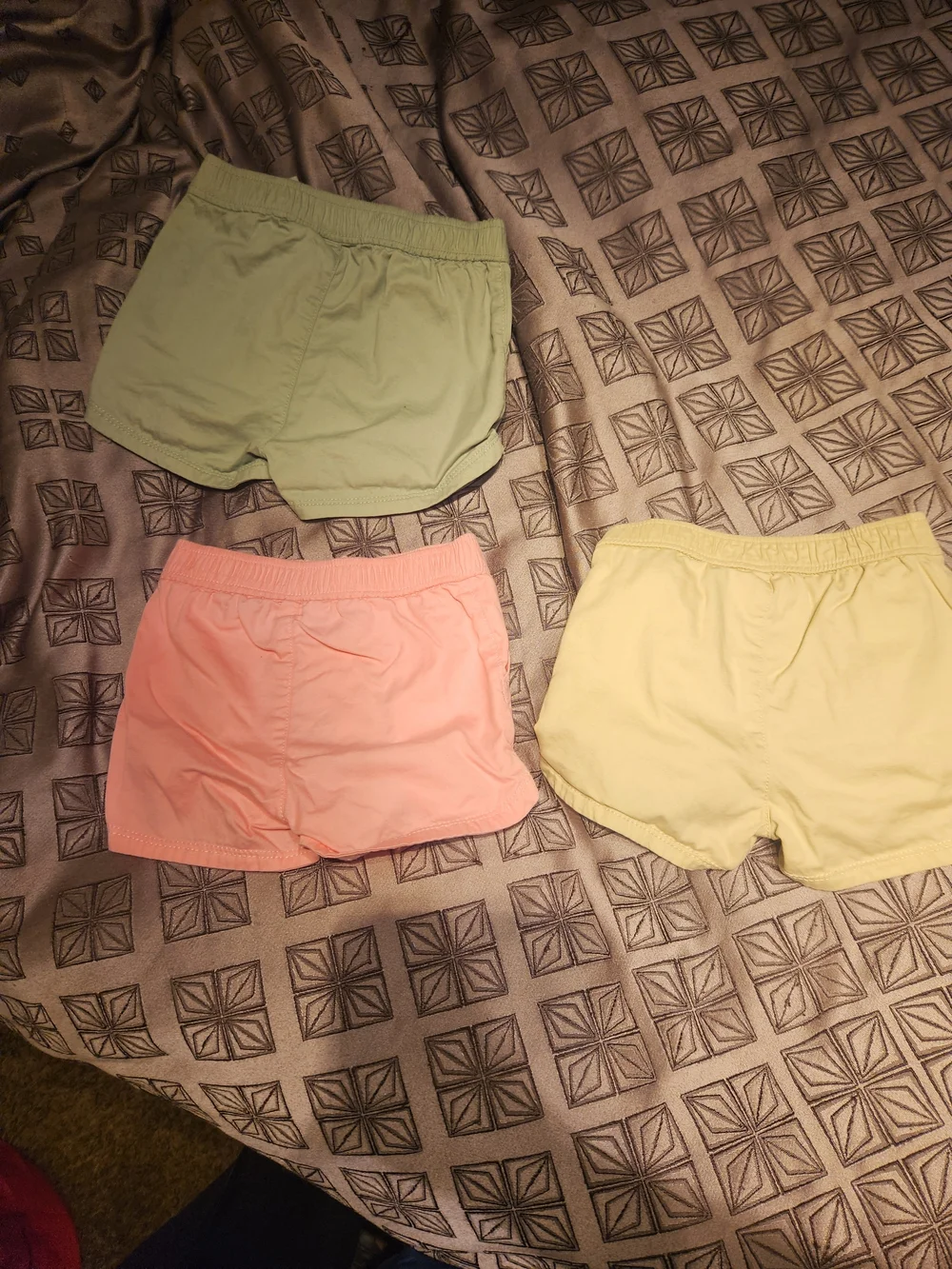 The Children's Place Girls' 3-Pack Shorts - Green, Pink, Yellow